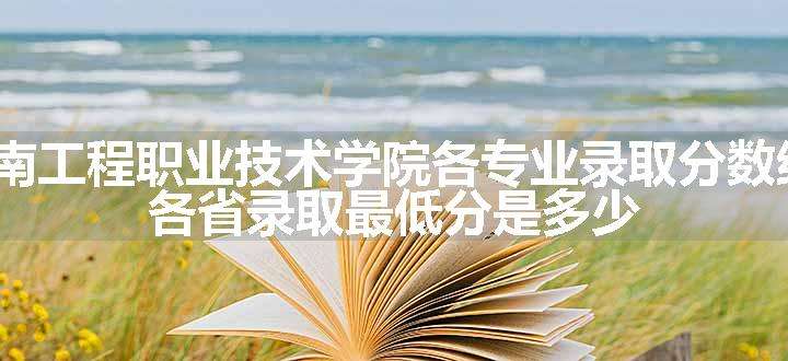 2024济南工程职业技术学院各专业录取分数线及位次 各省录取最低分是多少