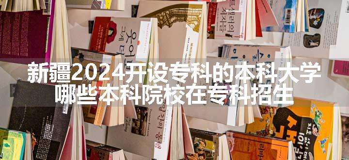 新疆2024开设专科的本科大学 哪些本科院校在专科招生