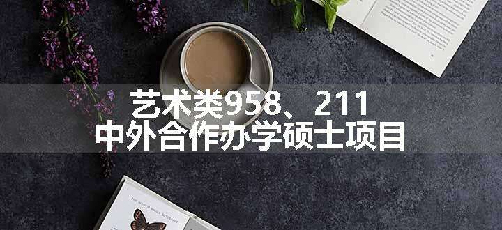 艺术类958、211中外合作办学硕士项目