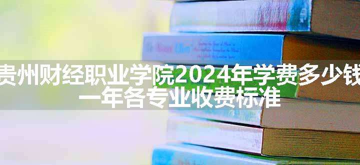 贵州财经职业学院2024年学费多少钱 一年各专业收费标准