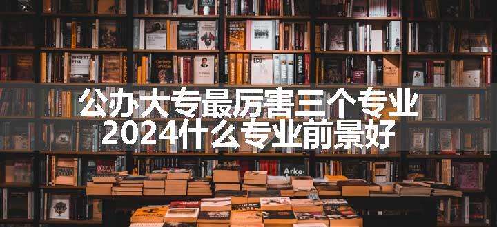 公办大专最厉害三个专业 2024什么专业前景好