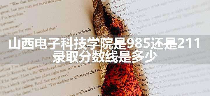 山西电子科技学院是985还是211 录取分数线是多少