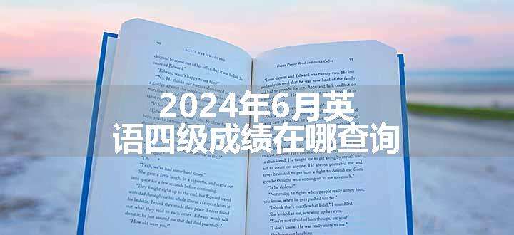 2024年6月英语四级成绩在哪查询