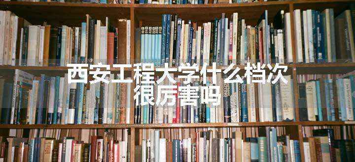 西安工程大学什么档次 很厉害吗