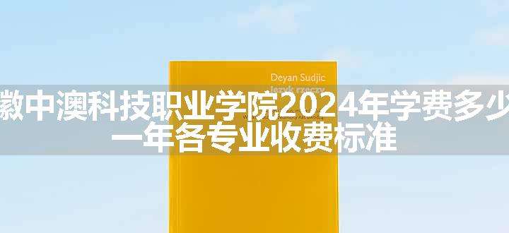 安徽中澳科技职业学院2024年学费多少钱 一年各专业收费标准