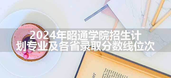 2024年昭通学院招生计划专业及各省录取分数线位次