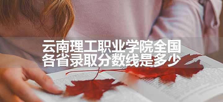 云南理工职业学院全国各省录取分数线是多少