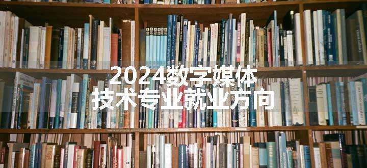 2024数字媒体技术专业就业方向