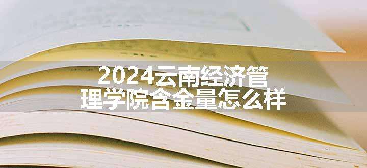 2024云南经济管理学院含金量怎么样