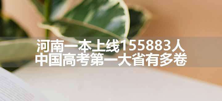 河南一本上线155883人