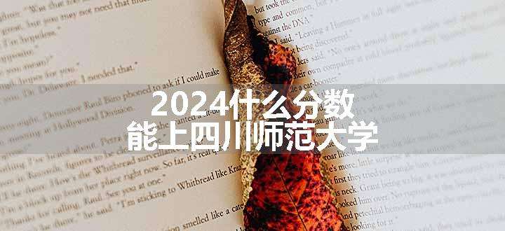 2024什么分数能上四川师范大学