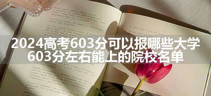 2024高考603分可以报哪些大学 603分左右能上的院校名单