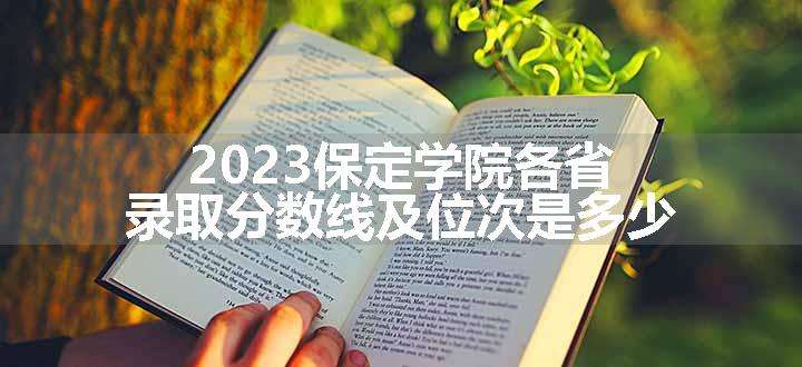 2023保定学院各省录取分数线及位次是多少