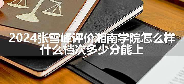 2024张雪峰评价湘南学院怎么样 什么档次多少分能上