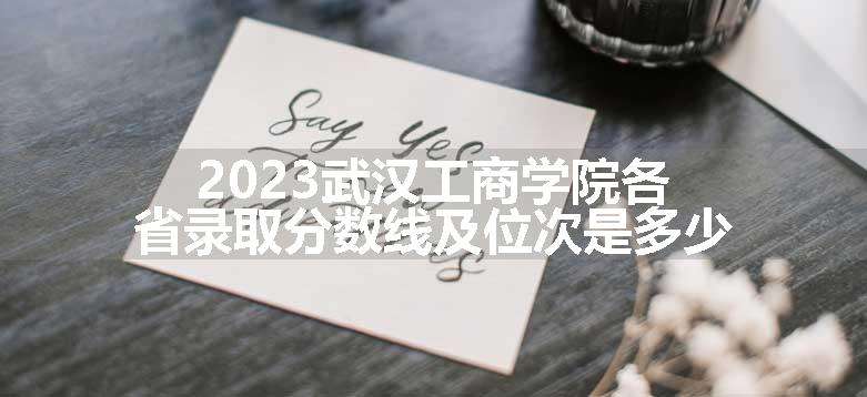 2023武汉工商学院各省录取分数线及位次是多少