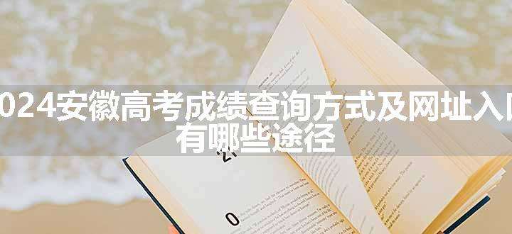 2024安徽高考成绩查询方式及网址入口 有哪些途径