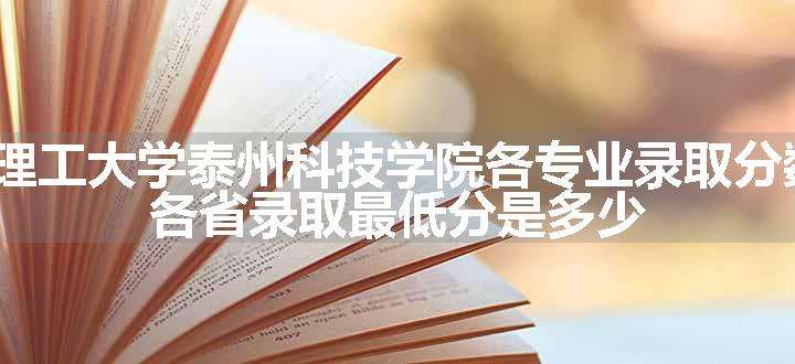 2024南京理工大学泰州科技学院各专业录取分数线及位次 各省录取最低分是多少