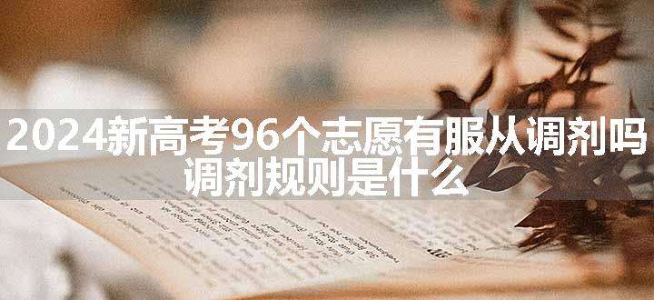 2024新高考96个志愿有服从调剂吗 调剂规则是什么