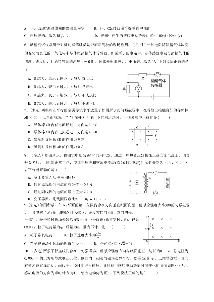 高二物理选择性必修二期末复习检测卷（含答案）