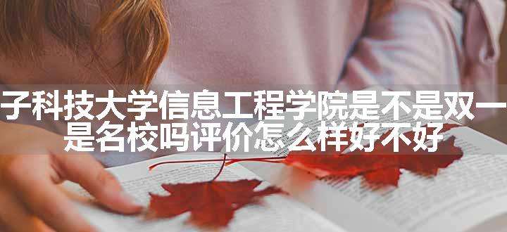 杭州电子科技大学信息工程学院是不是双一流大学 是名校吗评价怎么样好不好