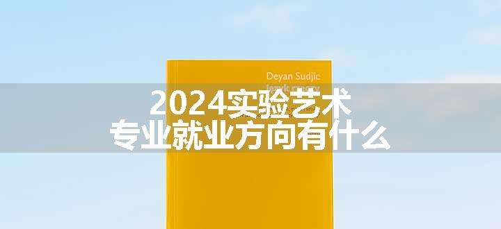 2024实验艺术专业就业方向有什么