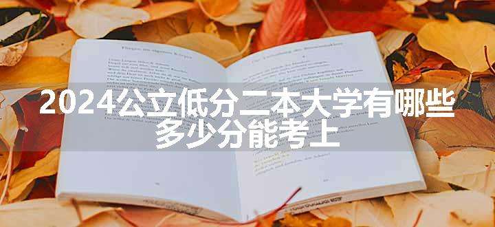 2024公立低分二本大学有哪些 多少分能考上