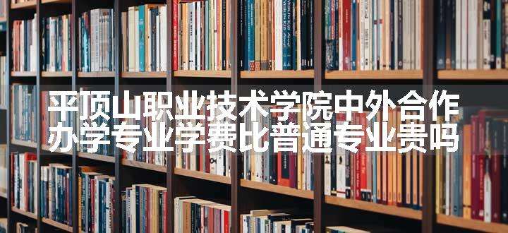 平顶山职业技术学院中外合作办学专业学费比普通专业贵吗