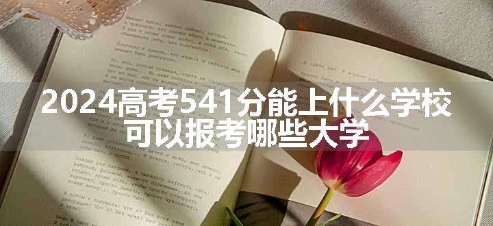 2024高考541分能上什么学校 可以报考哪些大学