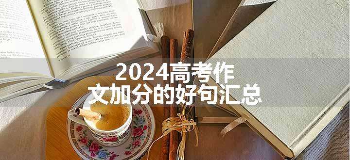 2024高考作文加分的好句汇总