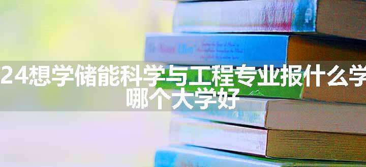 2024想学储能科学与工程专业报什么学校 哪个大学好