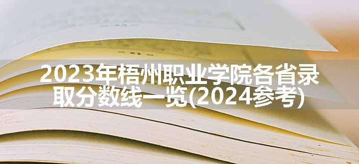 2023年梧州职业学院各省录取分数线一览(2024参考)