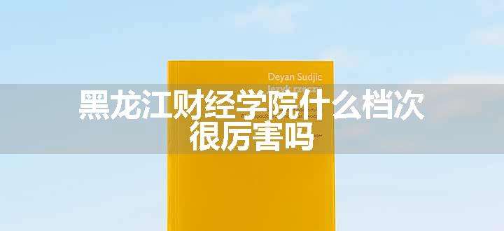 黑龙江财经学院什么档次 很厉害吗