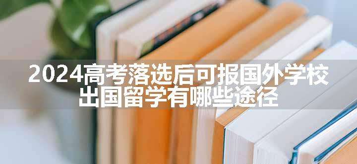 2024高考落选后可报国外学校 出国留学有哪些途径