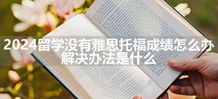 2024留学没有雅思托福成绩怎么办 解决办法是什么