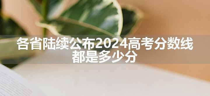 各省陆续公布2024高考分数线 都是多少分