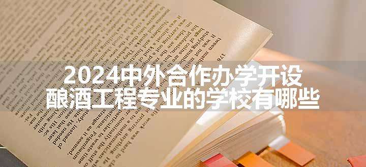 2024中外合作办学开设酿酒工程专业的学校有哪些