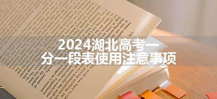 2024湖北高考一分一段表使用注意事项