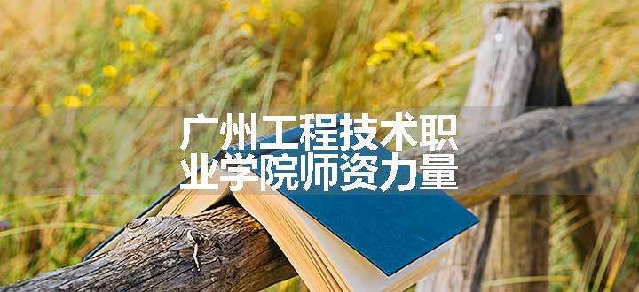 广州工程技术职业学院师资力量