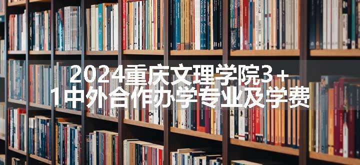 2024重庆文理学院3+1中外合作办学专业