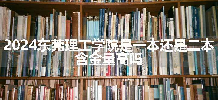 2024东莞理工学院是一本还是二本 含金量高吗