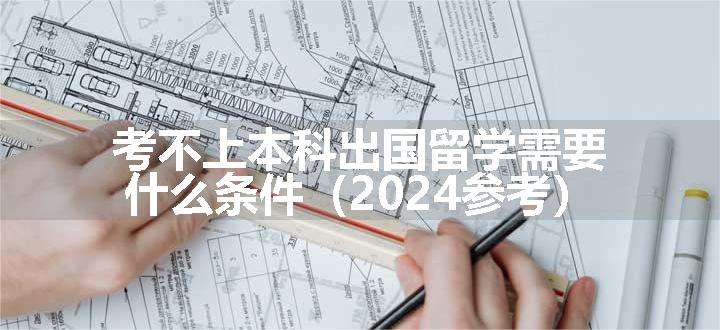 考不上本科出国留学需要什么条件（2024参考）