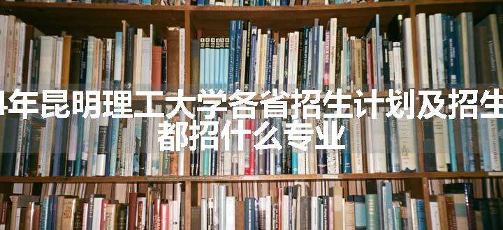 2024年昆明理工大学各省招生计划及招生人数 都招什么专业