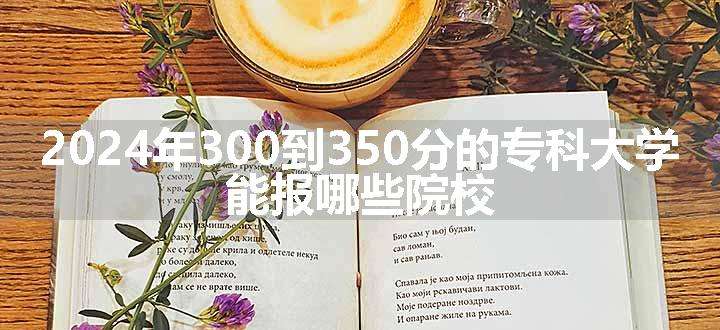 2024年300到350分的专科大学 能报哪些院校