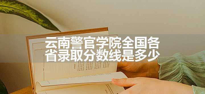 云南警官学院全国各省录取分数线是多少