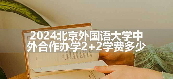 2024北京外国语大学中外合作办学2+2学费多少