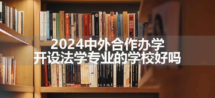 2024中外合作办学开设法学专业的学校好吗