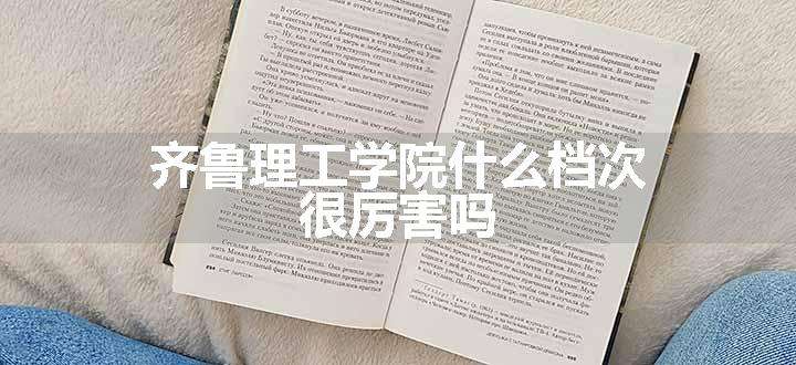 齐鲁理工学院什么档次 很厉害吗