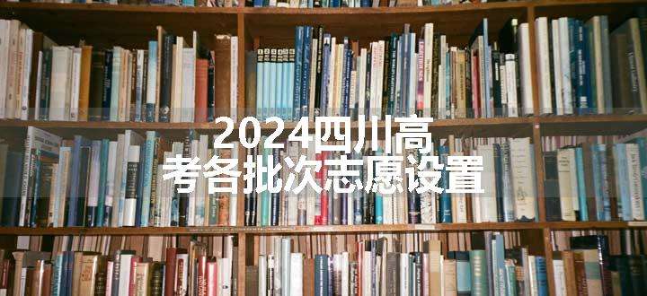 2024四川高考各批次志愿设置