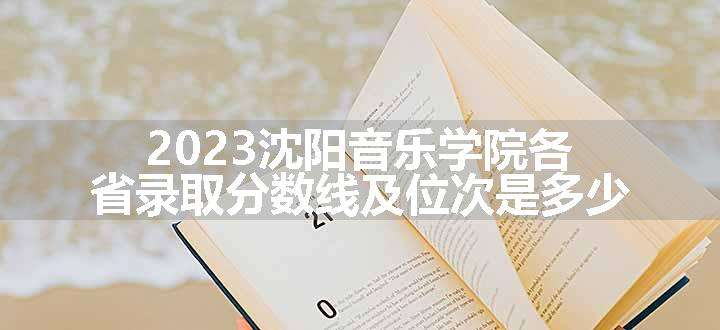 2023沈阳音乐学院各省录取分数线及位次是多少