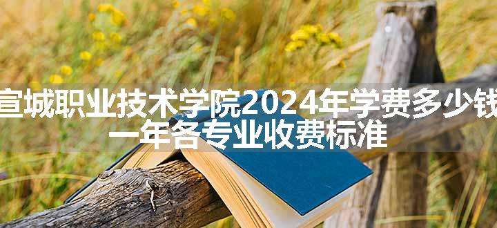 宣城职业技术学院2024年学费多少钱 一年各专业收费标准